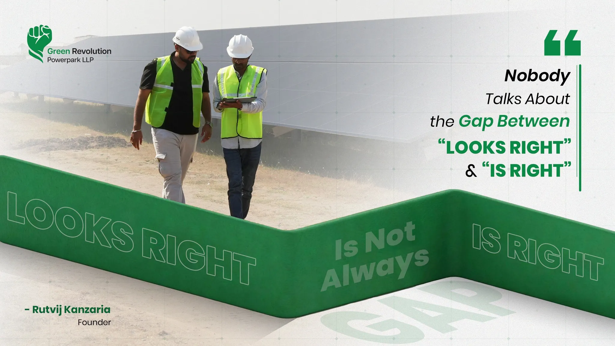 Nobody talks about the gap between looks right and is right — Rutvij Kanzaria, Founder